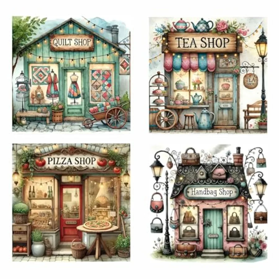 

Наборы для алмазной вышивки (4 шт.) для взрослых, 5D алмазные наборы для начинающих, наборы для алмазной живописи DIY для взрослых, полный комплект