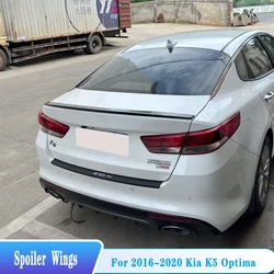 For 2016--2019 Kia K5 Optima Rear Trunk Lid Spoiler Tail Lip Wings ABS Material Decorative Parts Car Tuning Body Kit Accessories