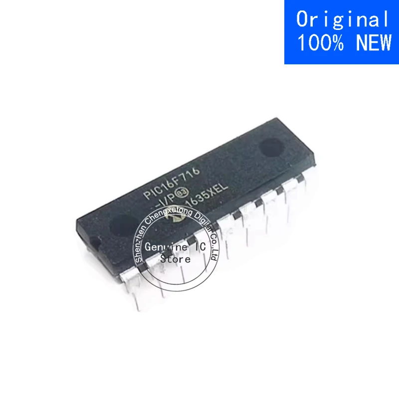 

2pcs/lot PIC16F716-I/P PIC16F716 I P DIP New Original Genuine Ic