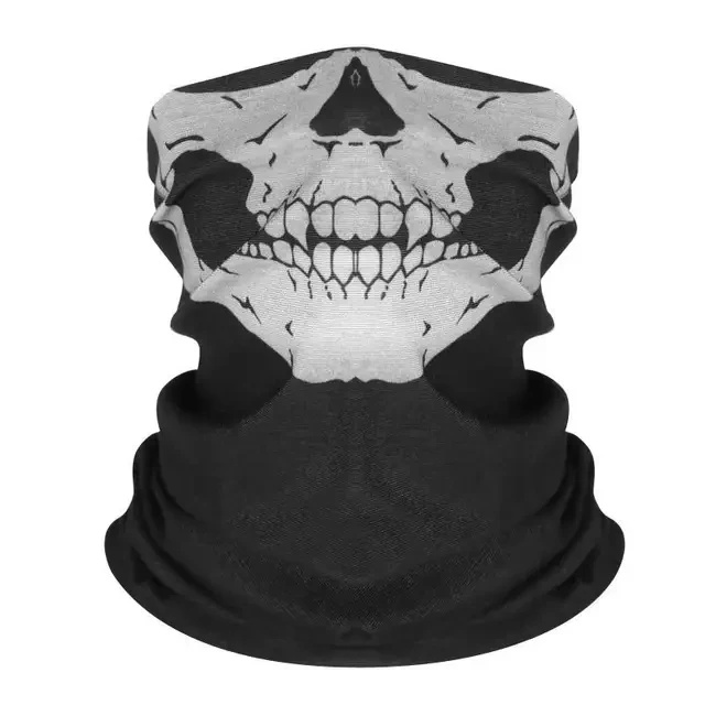 Outdoor Motorcycle Training Mask Cool Skull Bike Scarf Balaclava Mask Bandana Motor Bike Sport Neck Real-life Tactical Props