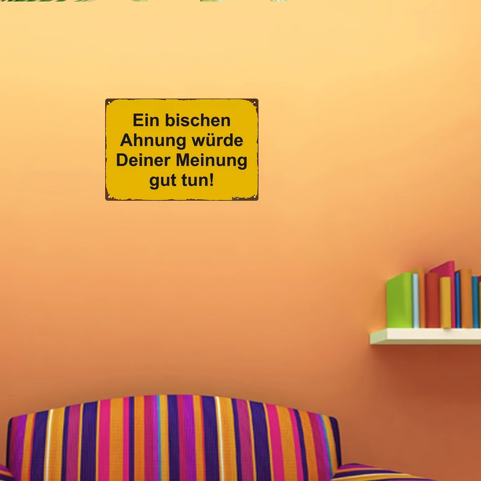 German Phrase Metal Wall Sign  