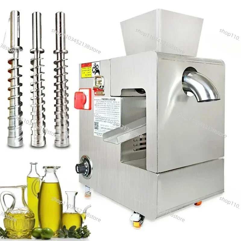 Stainless Steel Oil Olive Press Extractor Commercial Cold Hot ExtractorWalnut Sesame 220V