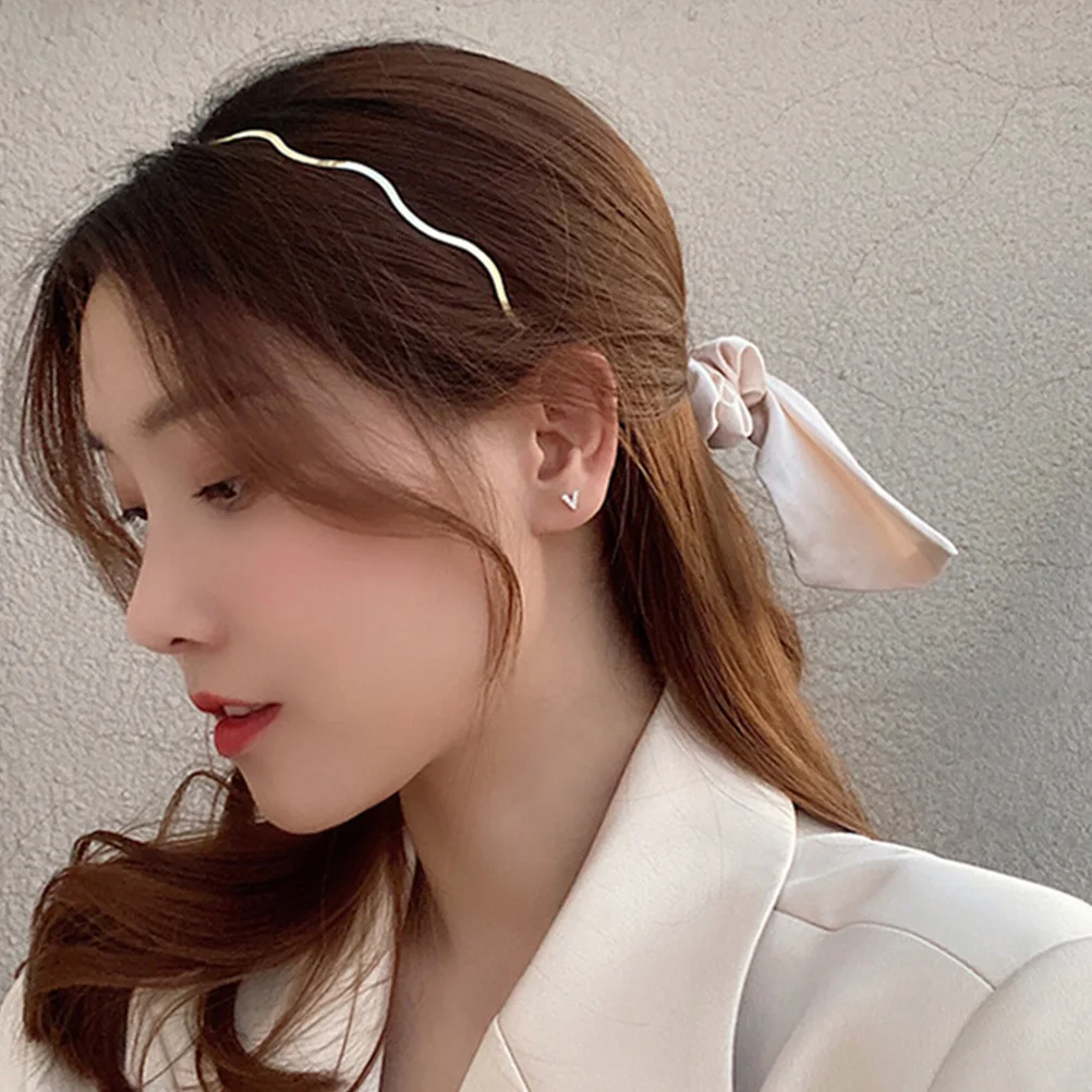 

2 pcs Head Hoop Headwear Wave-Shaped Decorative Hairband For Women Simple All-Match Fashion Durable Hair Decoration Hair