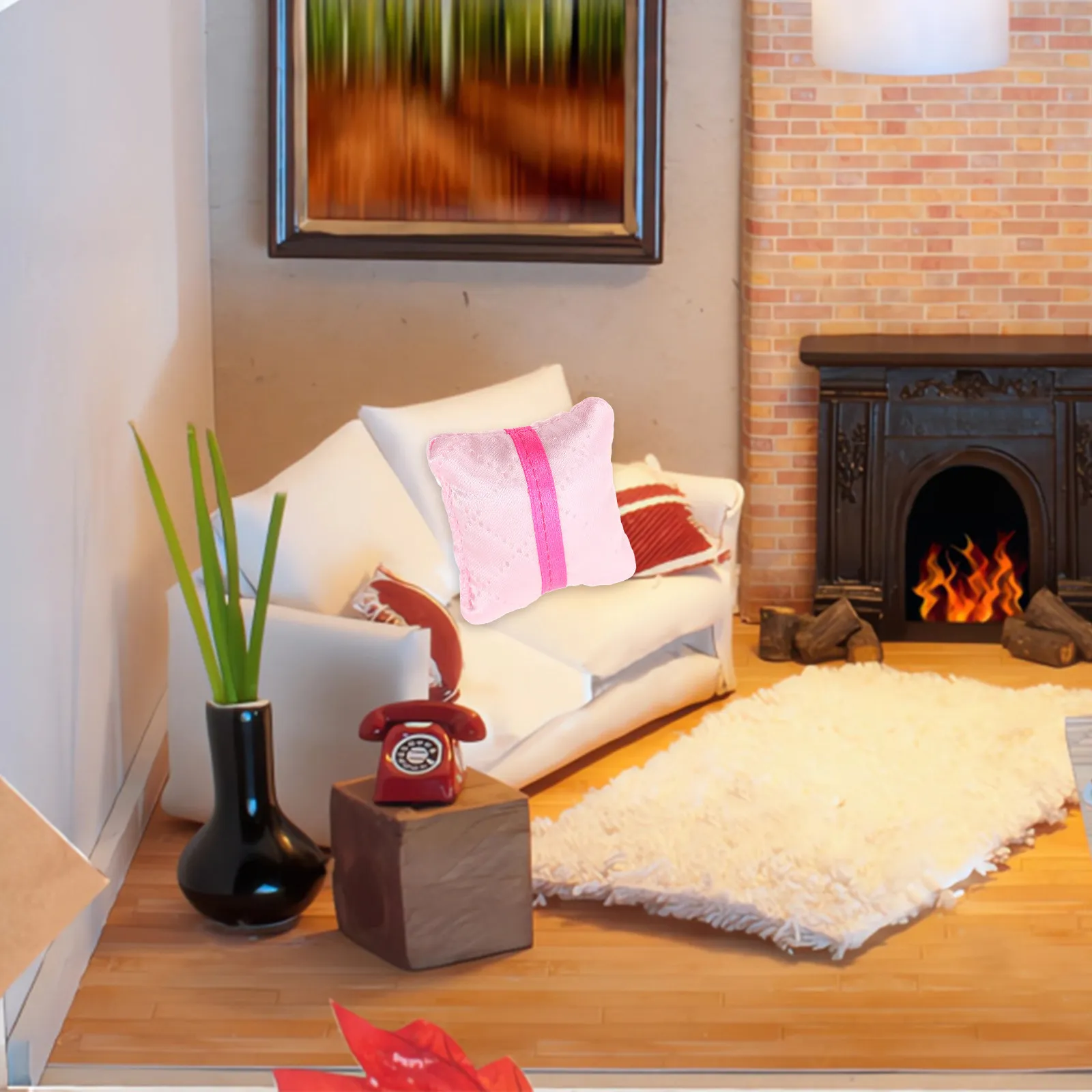 

Набор из 6 миниатюрных декоративных подушек для кукольного домика, разноцветные декоративные подушки, миниатюрная мебель, аксессуары для спальни, украшения, подушки-орнаменты