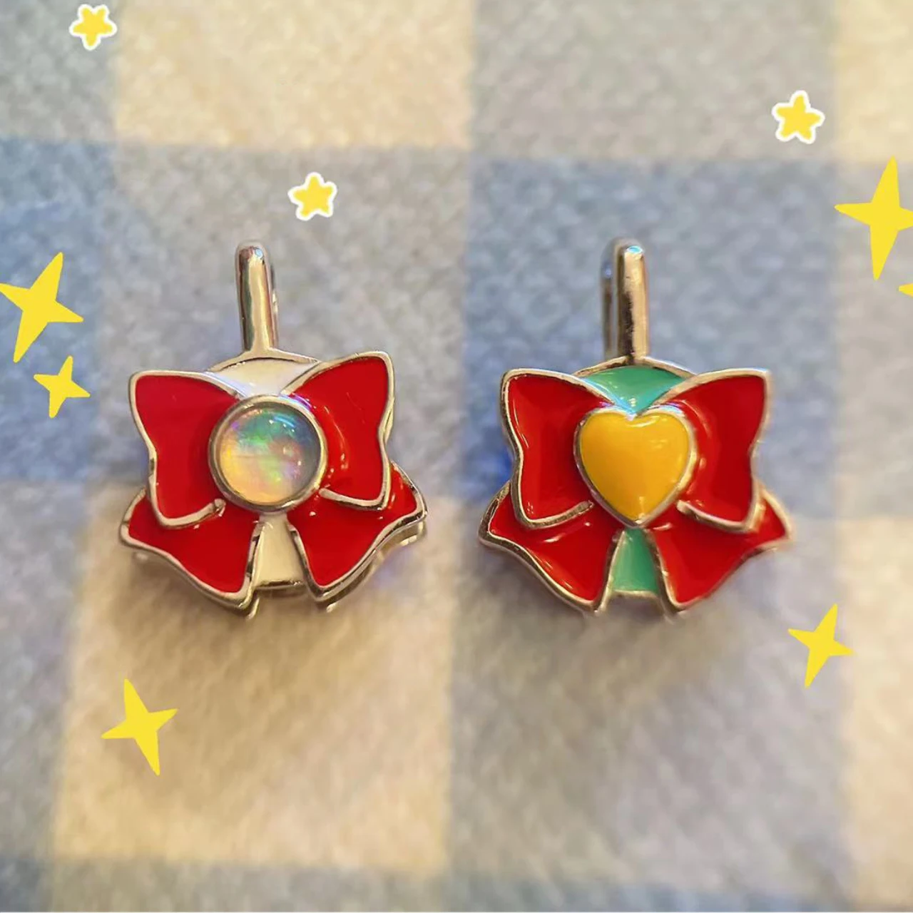 

925 Sterling Silver Enamel Opal Stone Bow Clasp Buckle Connector Fastener Charm Bead For Pandora Bracelet European Jewelry Gifts