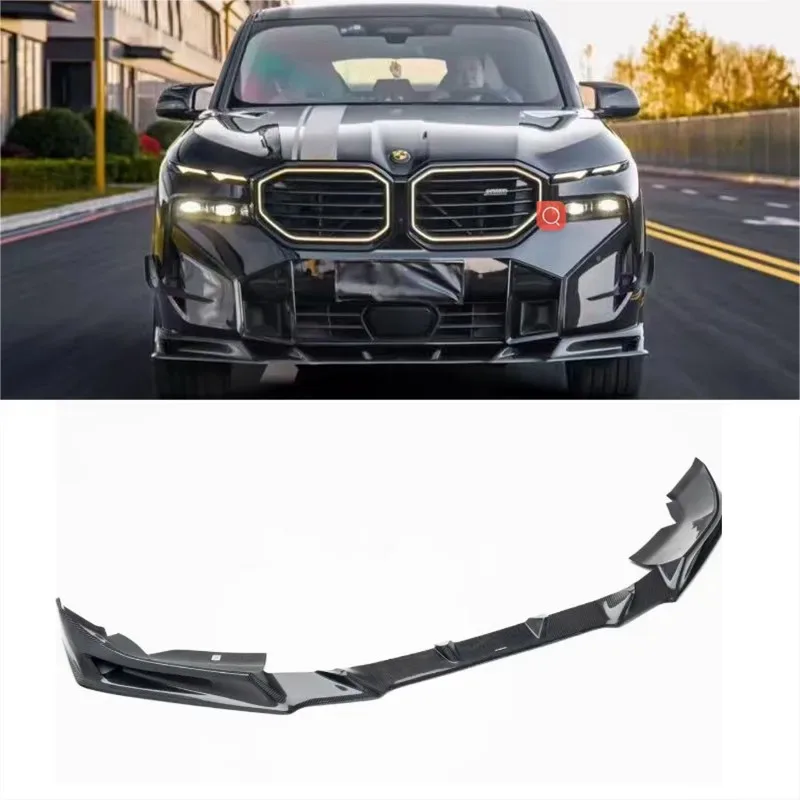 

For BMW XM 2023 2024 2025 ReaI Dry Carbon Fiber Front Bumper Lip Wind Knife Spoiler Kit