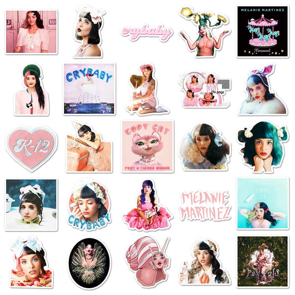 10/30/50pcs Cute Cartoon Melanie Martinez Stickers Aesthetic Graffiti Decal Toy DIY Skateboard Phone Laptop Cool Sticker for Kid