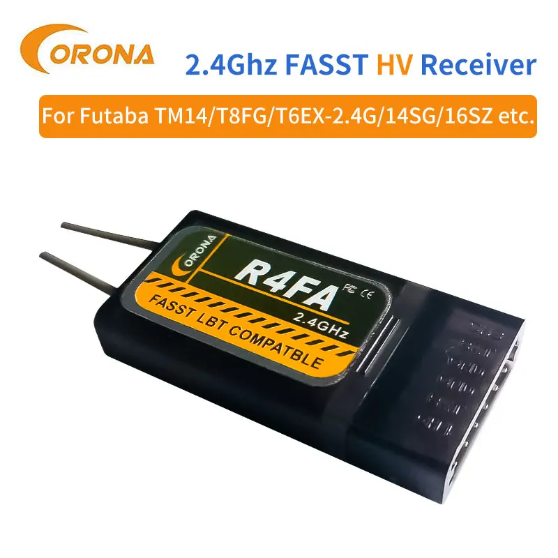 Corona R4FA/R6FA/F8FA/R14FA 2,4GHz Dual-Antennen FASST LBT Kompatibler FUTABA Empfänger für RC FPV Flugzeug-Drohnen-Teile