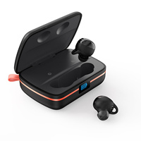 Choetech TWS Wireless Earphones Waterproof With Solar Panel Built-in Power Bank 2500mAh Black (BH-T05)