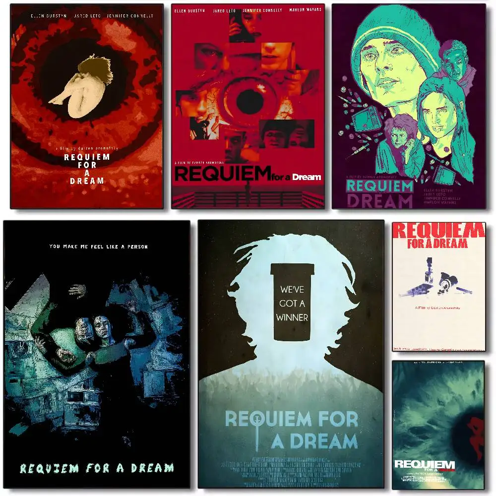 Requiem for a Dream Poster Art canvas HD aesthetic Printing Paper Wall Art for Living Room Bar fashion Home Decor