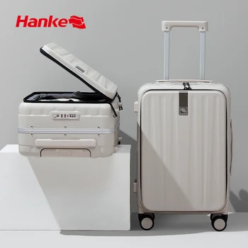 Hanke Innovative Design 20" Carry On Suitcase 24" Travel Luggage Aesthetic Narrow Aluminum Frame PC Hardside Spinner – view 1