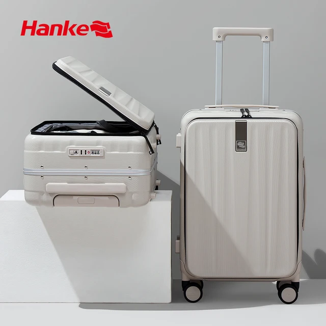 Hanke Innovative Design 20" Carry On Suitcase 24" Travel Luggage Aesthetic Narrow Aluminum Frame PC Hardside Spinner Wheel H9860 Hanke Innovative Design 20" Carry On Suitcase 24" Travel Luggage Aesthetic Narrow Aluminum Frame PC Hardside Spinner – view 1