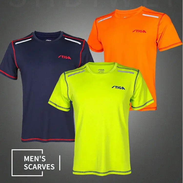 STIGA-Uniforme de tennis de table pour hommes et femmes, à manches courtes, pour compétition professionnelle, séchage rapide, sportif