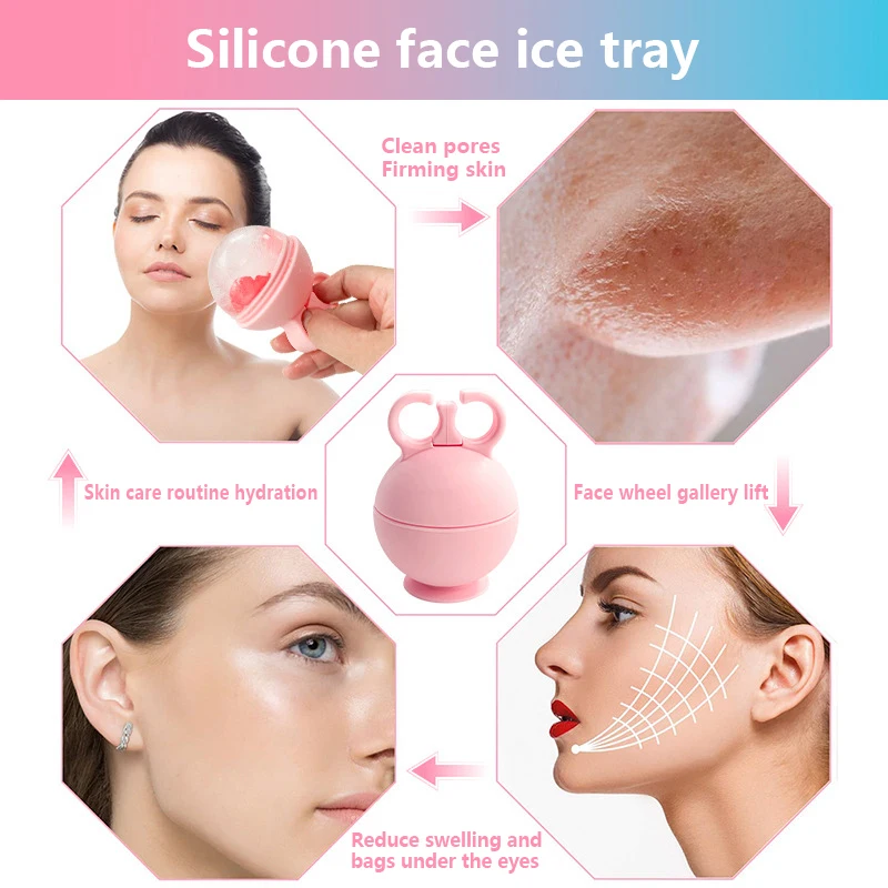 Ice Facial Roller stampo in Silicone cura della pelle sollevamento di bellezza strumenti di Contouring vassoi per cubetti di ghiaccio palline di ghiaccio massaggiatore per il viso strumento per la cura della pelle