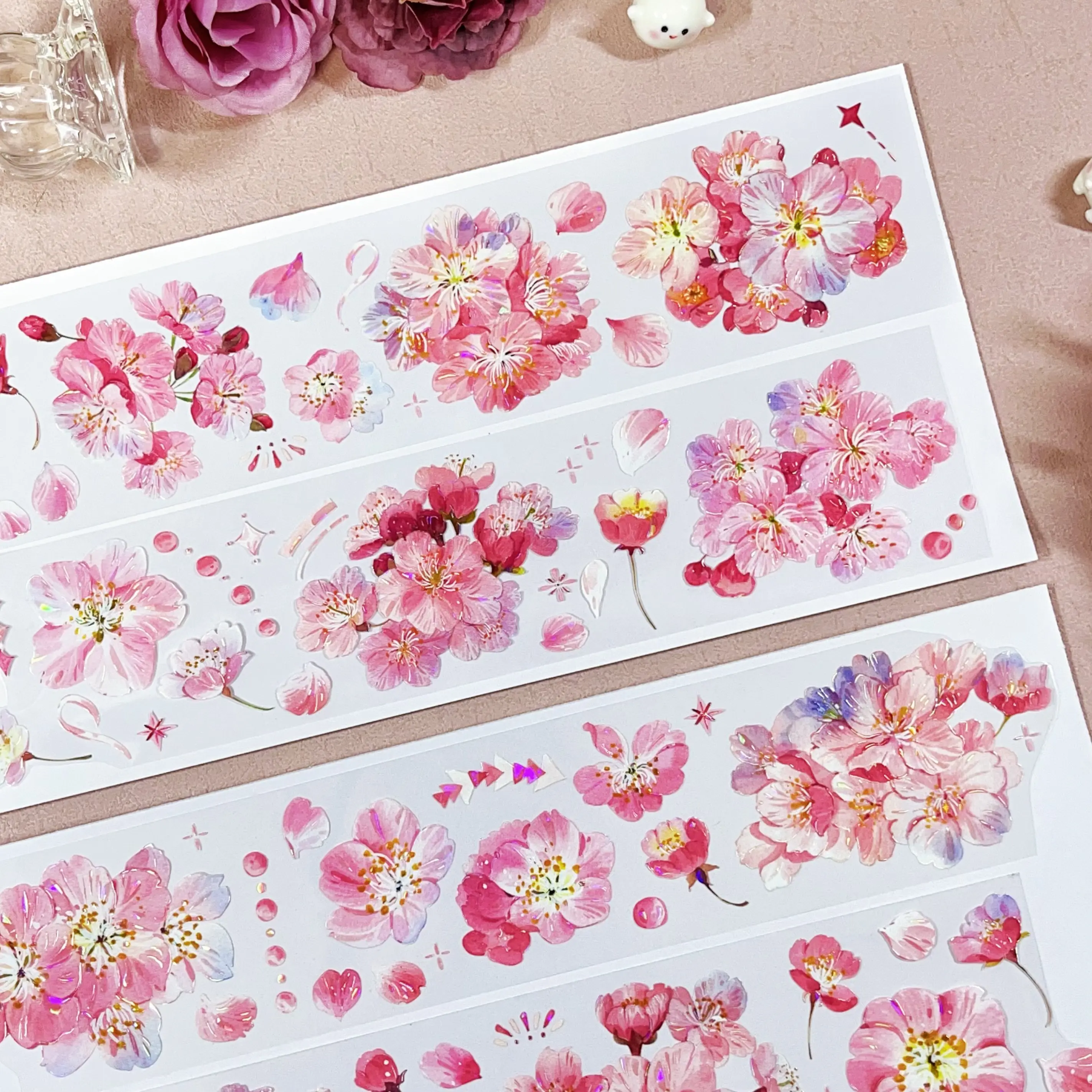 

Sakura Love Flower Craft Stickers - 6cm×100cm×5m Versatile Scrapbooking Supplies