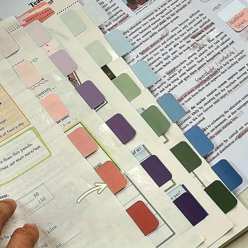 علامات تبويب مؤشر لاصقة شفافة متوسطة، ملصقات تحديد المواقع قابلة لإعادة الاستخدام، علامات تبويب ملاحظات لتصنيف الكتب والمستندات، للمكتب #2