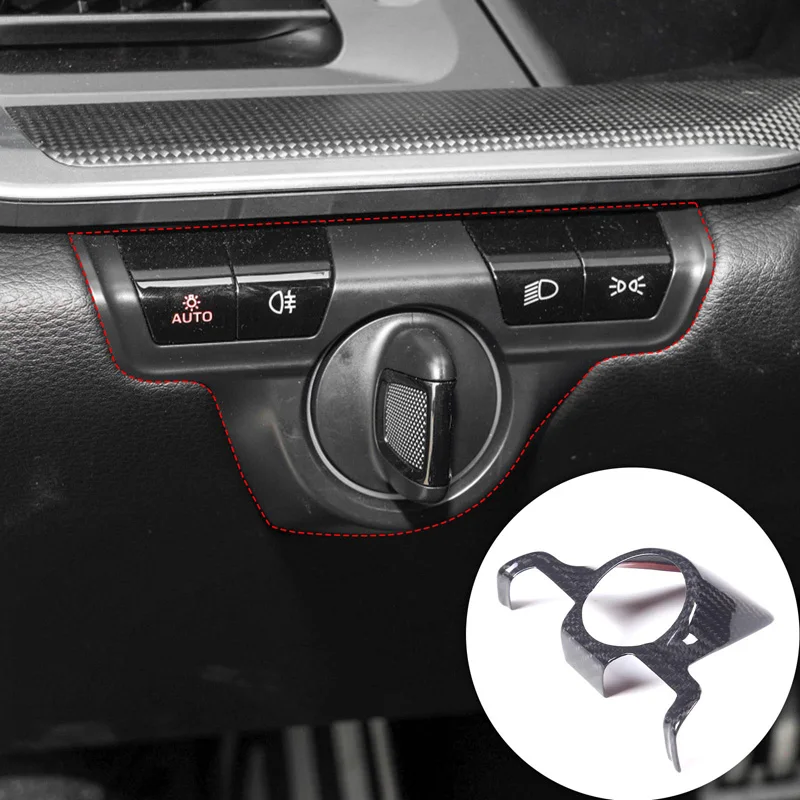 

Для Porsche 911 из настоящего углеродного волокна, рамка переключателя фар, аксессуары для украшения интерьера автомобиля 2019 2020 2021 2022