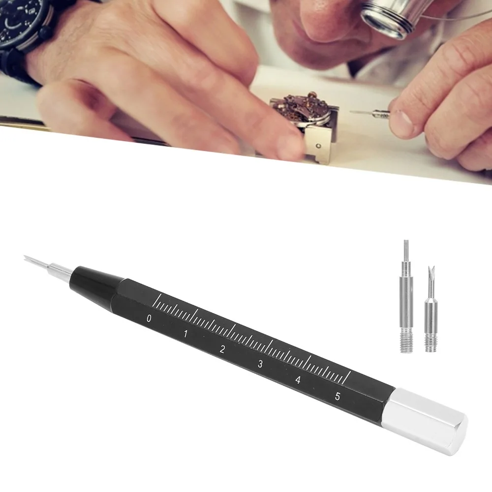 Aluminum Alloy Spring Bar Tool Multifunction Tool White Color Watch Strap Link Pin Remover With Ruler Black Color