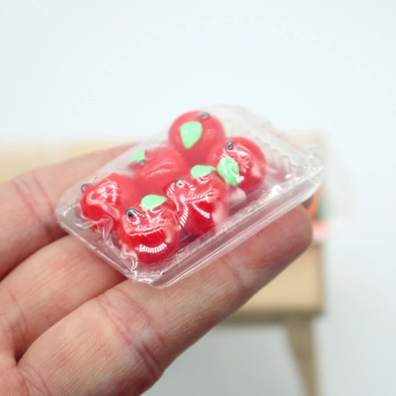 Dollhouse Transparent Fast Food Box, Vegetable And Fruit Bottom Tray, Bento Lunch Box, Kitchen Accessories