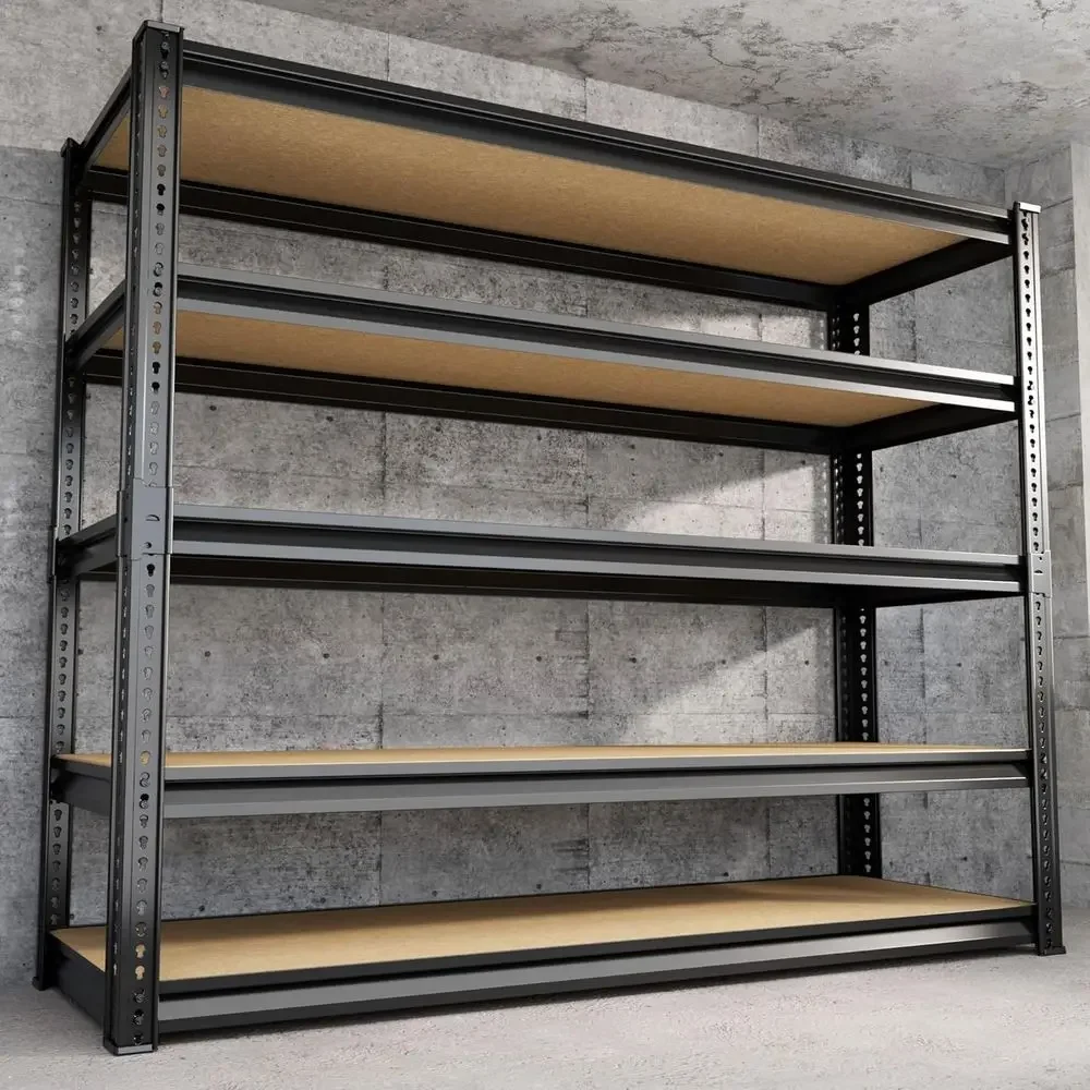 

48" W Garage Shelving 3030LBS Storage Shelves 5 Tier Heavy Duty Shelving Adjustable Garage Shelves or Basement, Warehouse, Comme