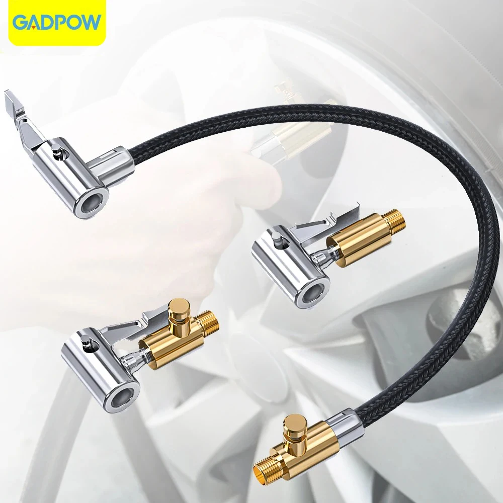 Gadpow Car Pneus Inflator Mangueira, Air Chuck Deflated, Bomba De Ar De Mão, Tubo De Extensão, Adaptador De Bomba De Ar, Ferramentas De Reparo De