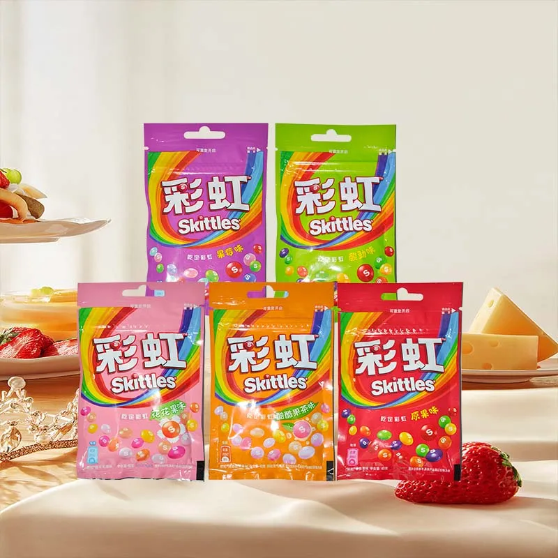 سكيتلز كاندي 1.41 أونصة (40 جم) * 4 عبوات نفس منعش، هدية للتاريخ، أساسية للعب #1