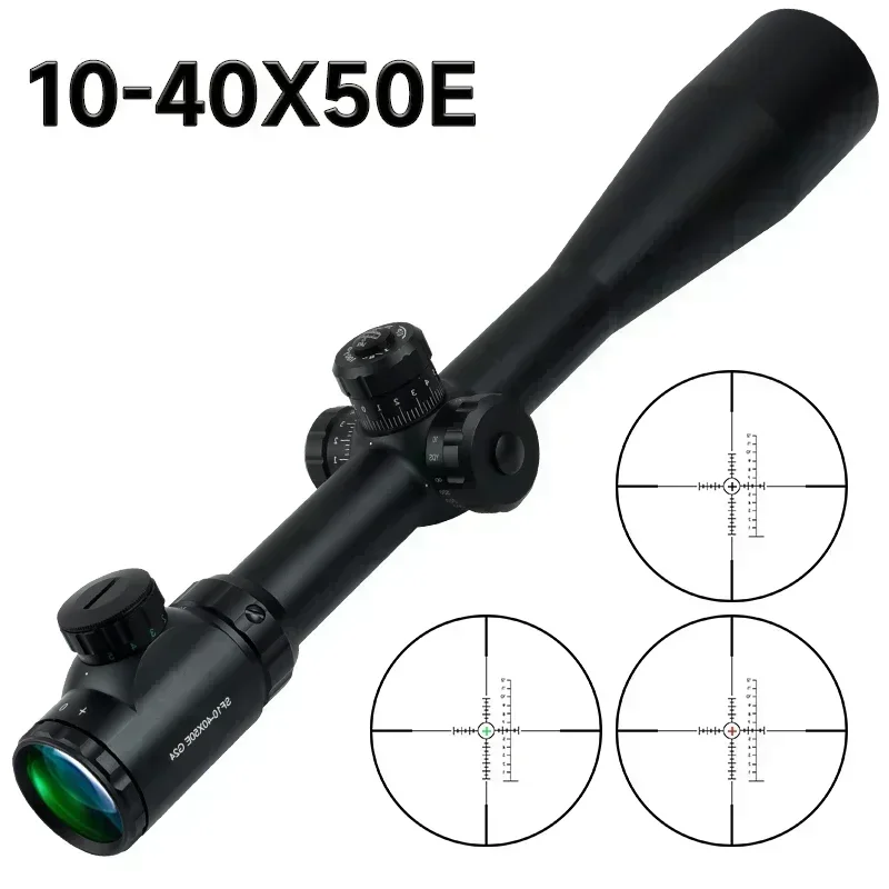 

SFP 10-40X50 Optic Sniper Scopes Tactical Side Wheel Parallax Adjustable Riflescope Hunting Collimator Sight for 11mm/20mm Mount