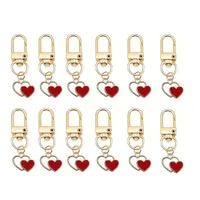 5/10/12sets Romantic Red Heart Keychain Set with Cards & Organza Bags for Wedding Bridesmaid Party Favors 6
