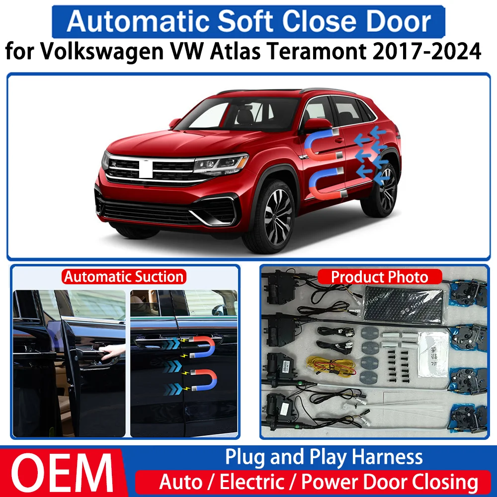 

for Volkswagen VW Atlas Teramont 2017-2024 Car OEM Automatic Soft Close Door Electric Suction Kit Auto Power Closing System