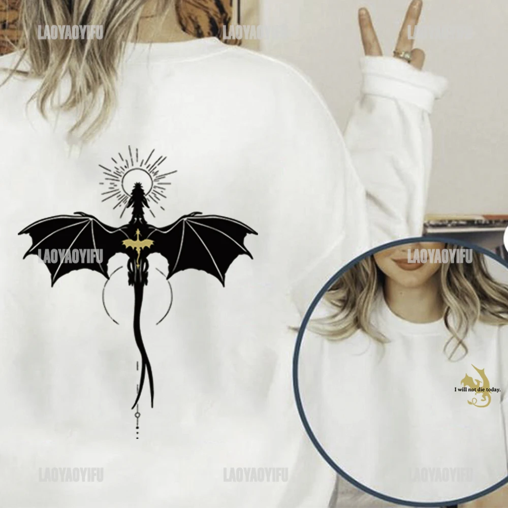 

Dragon Mark Printing Sweater Fourth Wing Graphic Sweatshirt Basgiath War College Shirts Gift for Book Lovers Unisex Sweatshirt