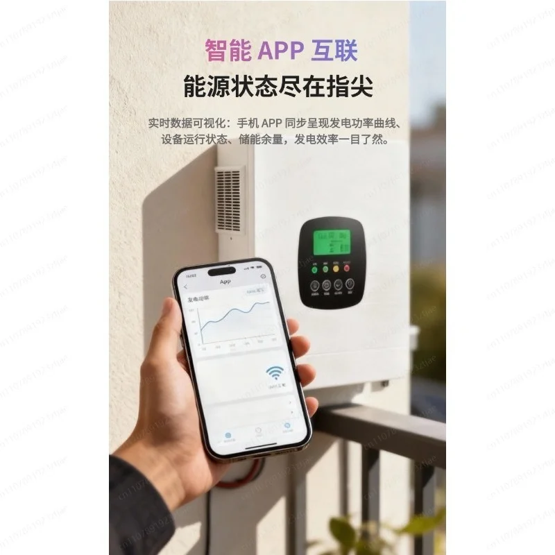 2025W Solar Inverter 48V to 220V, Anti-Backflow Grid-Tie Battery Inverter with WiFi, Non-Anti-Backflow Option