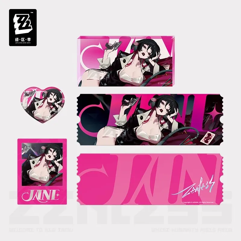 

Official Zenless Zone Zero Genuine Anime FM Image Series Jane Badge / Acrylic Ornament / Laser Ticket Collection Set Gift