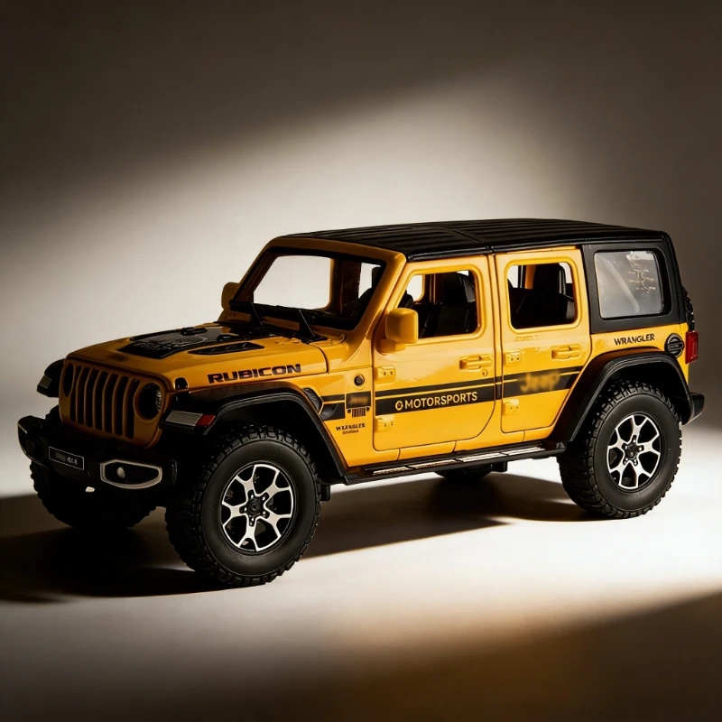 

Simulation 1/22 Jeep Wrangler Off-Road Vehicle Alloy Car Model Decorative Interior Ornament Children's Toy Gift