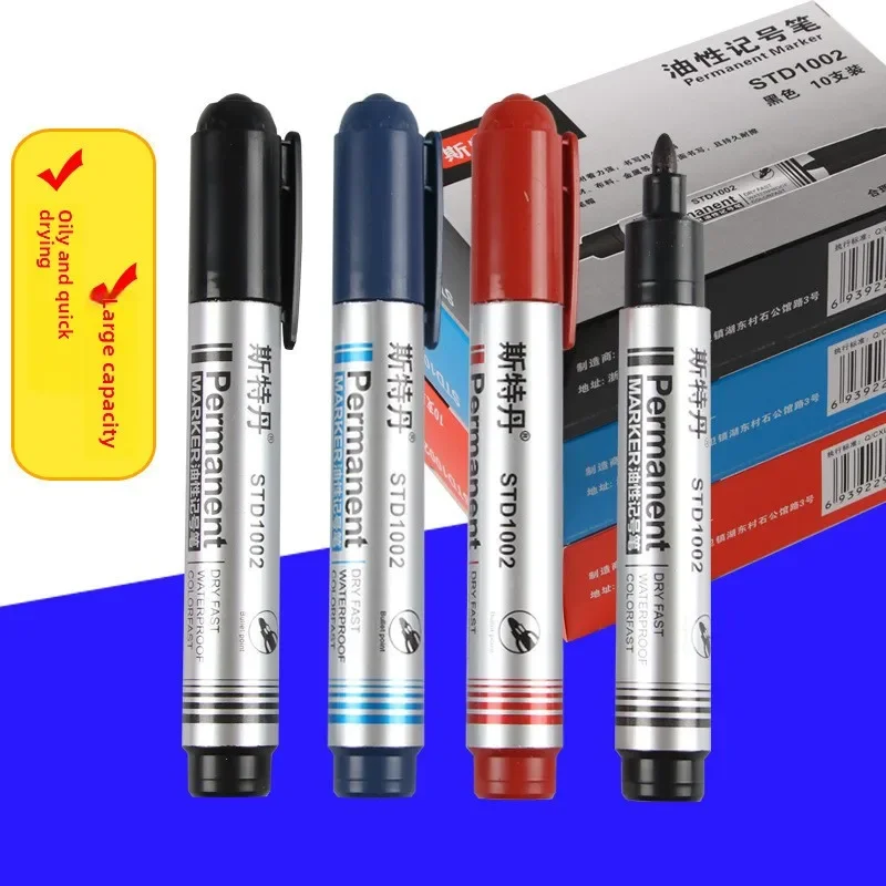 10pcs High Performance Permanent Markers Quick-Dry Waterproof Ink for Tire Painting Greeting Cards Graffiti Artistic Creations