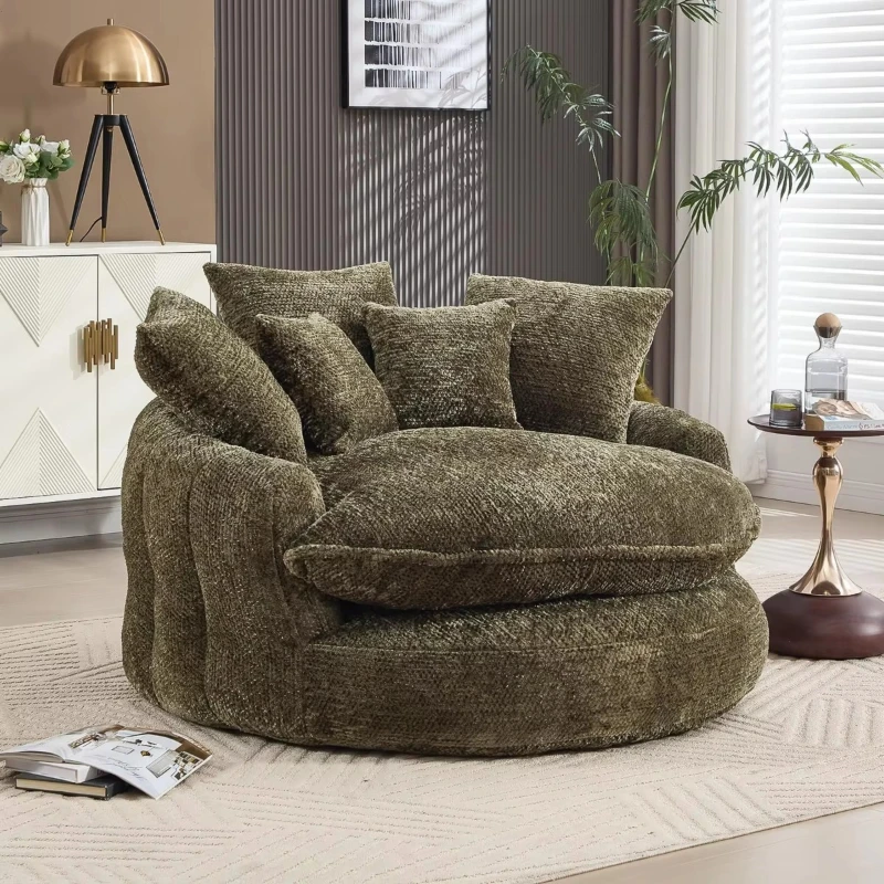 Modern Villa Apartment Cloud Sofa Combination Set Inflatable Sponge Space Saving Velvet Set