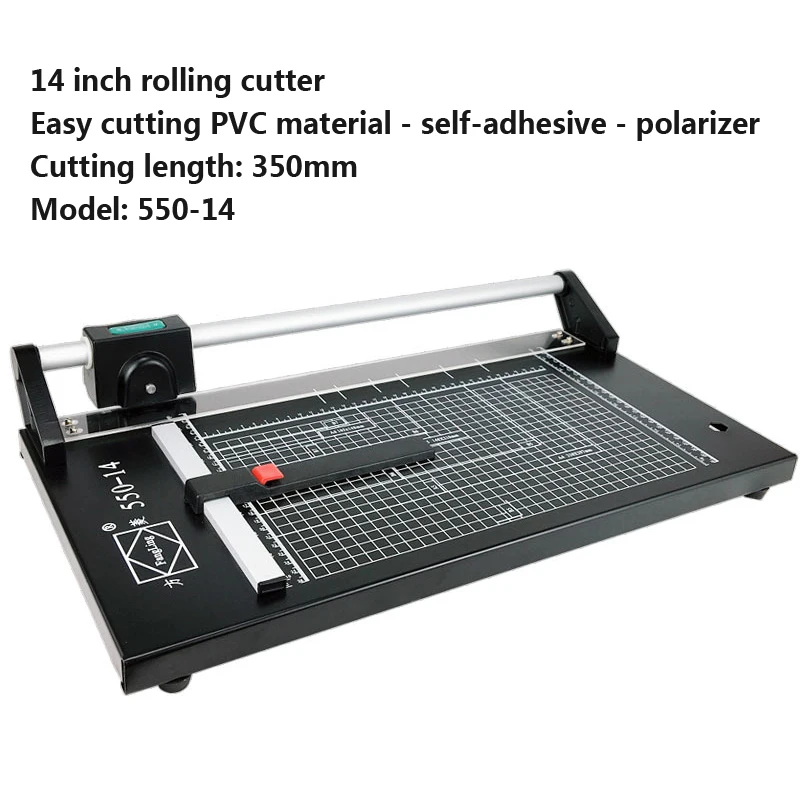 14 Inch Rolling Paper Cutter Paper Trimmer Paper Cutting Machine Rolling Cutter A3 Size Paper Cutter Iron Plate