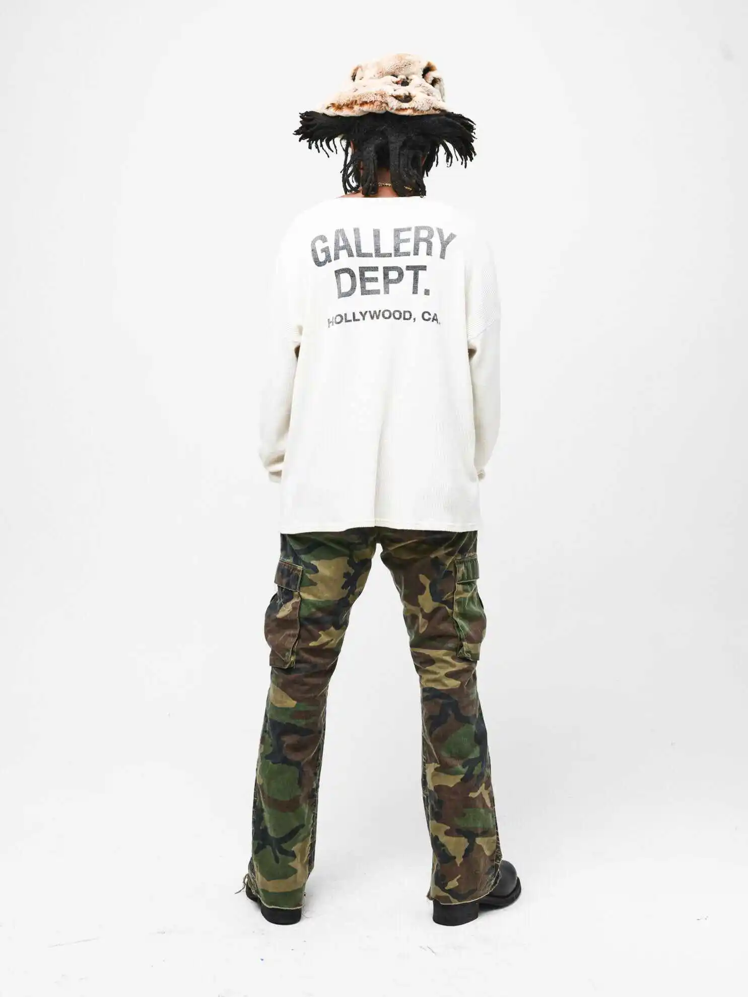Gallery Dept Talk Green Camouflage Ink Splicing Horn Tooling Micro Splicing Casual Pants