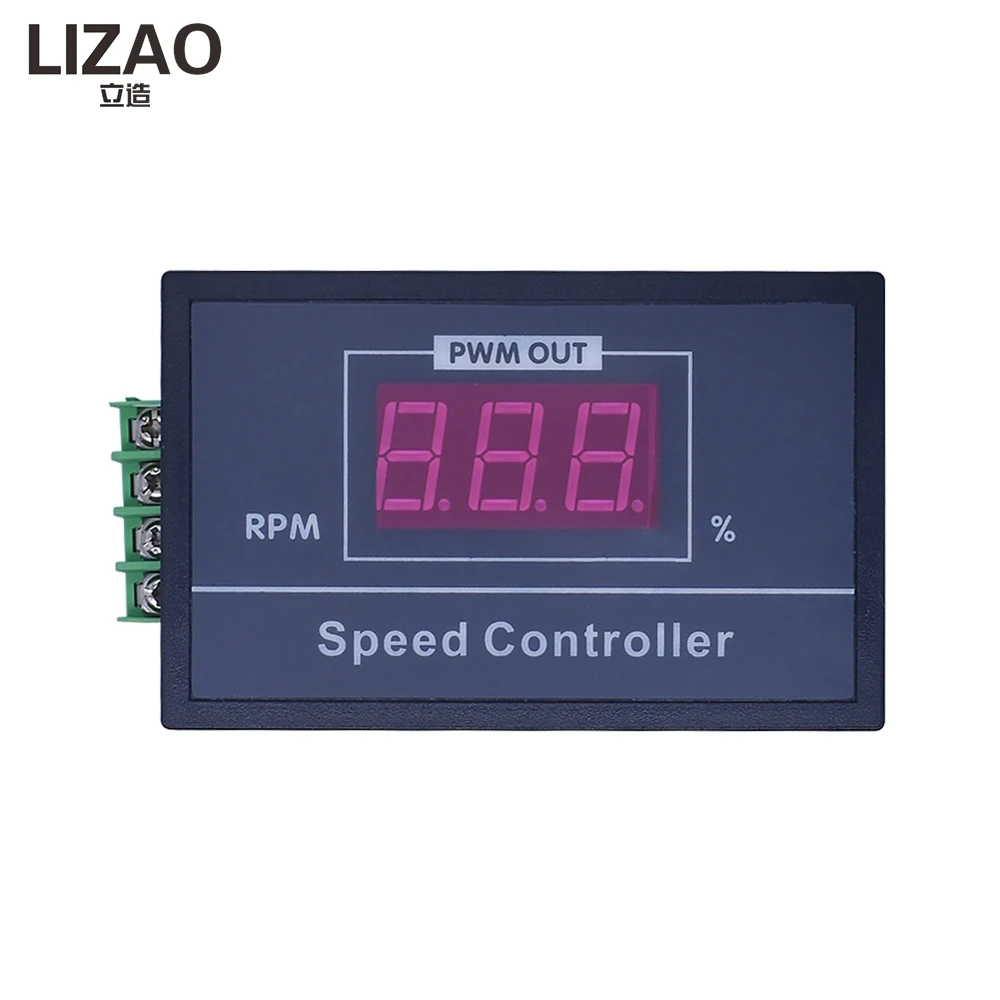 30A DC6V-60V 12V 24V 48V PWM Motor Speed Controller Digital LED Display 0~100% adjustable 15KHZ With potentiometer switch