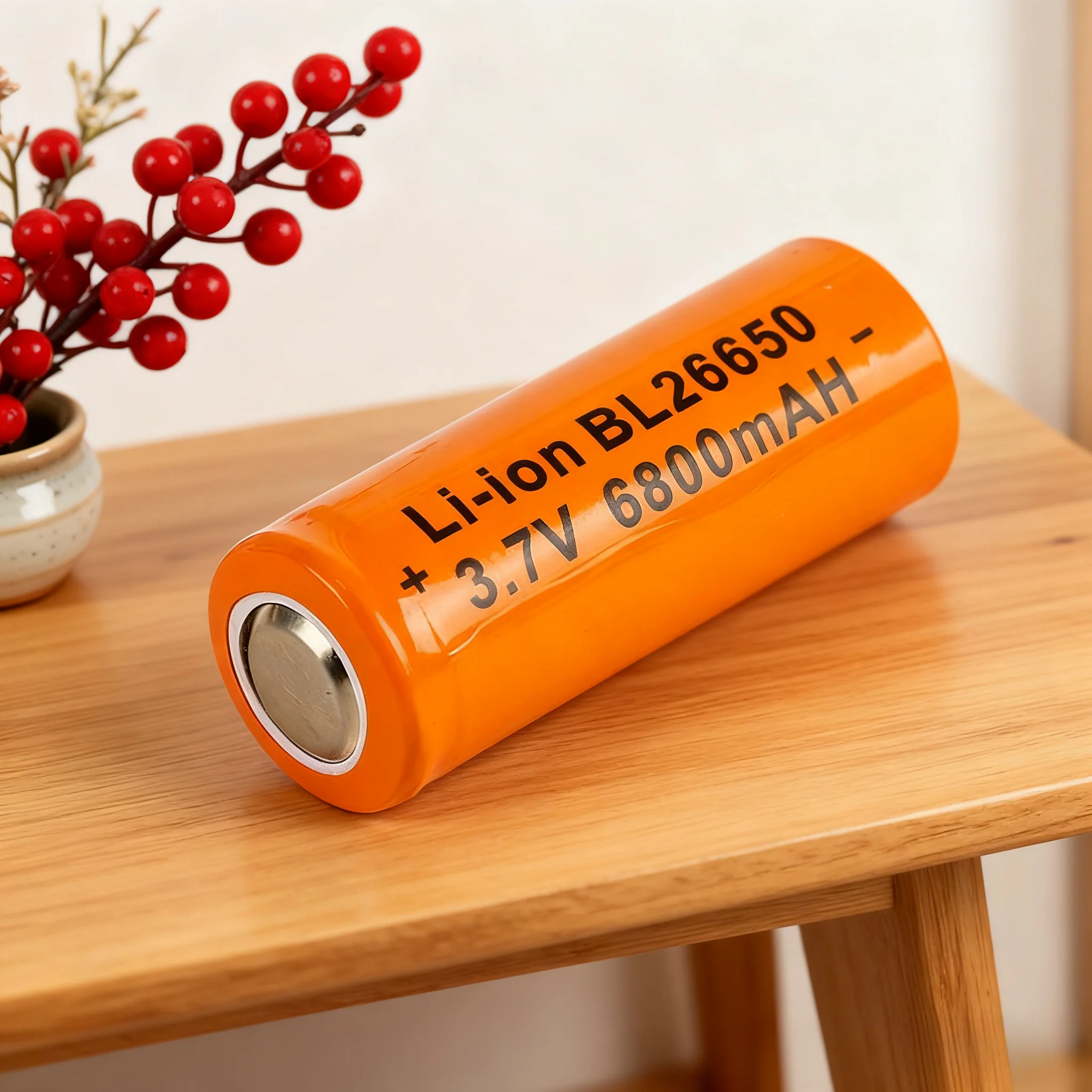 بطارية ليثيوم أيون مسطحة بقدرة 6800 مللي أمبير في الساعة 126650 للإلكترونيات الرقمية بطارية ليثيوم قابلة لإعادة الشحن مع طاقة تجارية محايدة