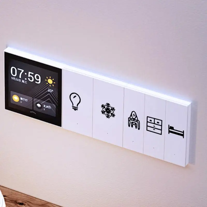 New 1PCS Clear Transparent Light Switchs Label Sticker Waterproof Switchs Panel Labels For Home Office Bedroom Kitchen