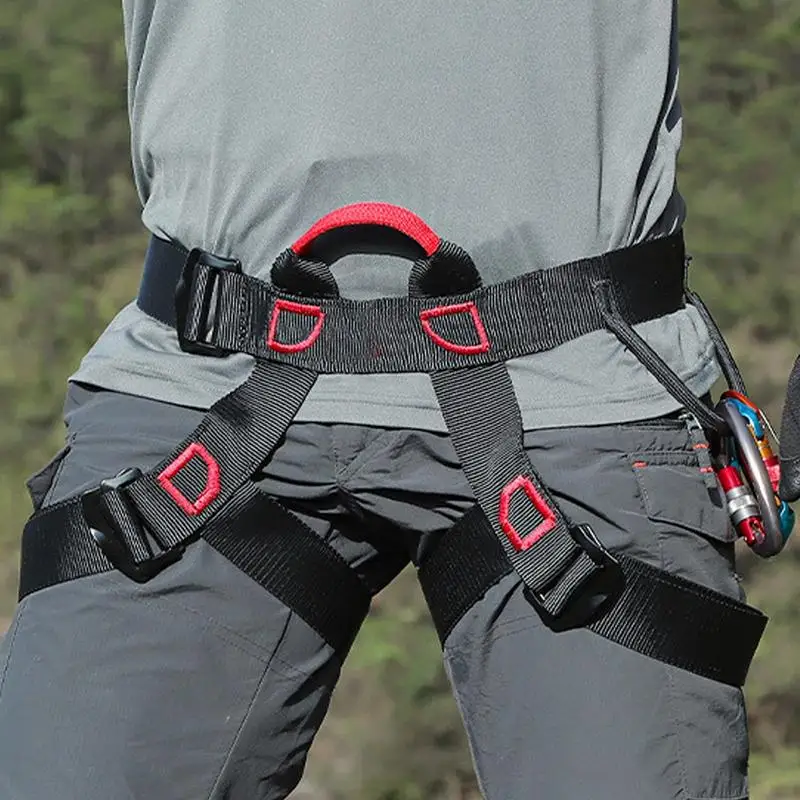 Ремень безопасности для половины тела, регулируемый легкий поясной ремень безопасности, профессиональное снаряжение для скалолазания, многофункциональный ремень безопасности