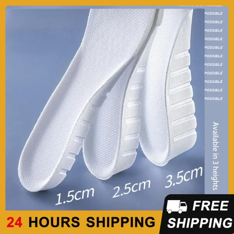 Height Increase Insoles for Women Men Invisiable Boost 1.5-3.5cm Breathable Orthopedic Elevator Insoles Feet Care Shoes Pads