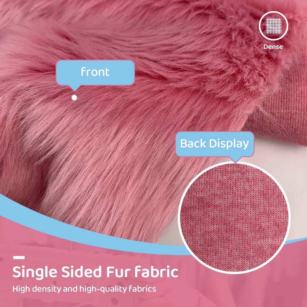 Fur Imitate Fabric 30x50cm Polyester Fiber Medium Thickness Woven Technics 2.5cm Long Fur Fabric Cosplay Fursuit Fur Material