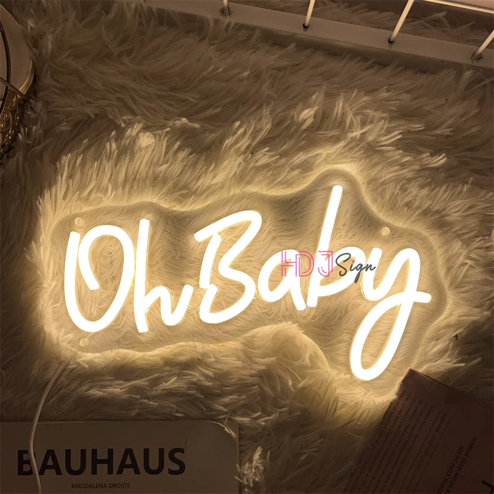 Oh Baby Neon Sign for Party Wedding Decoration Led Neon Light Sign Decor Neon Lamps Wedding Home Room Wall Decor