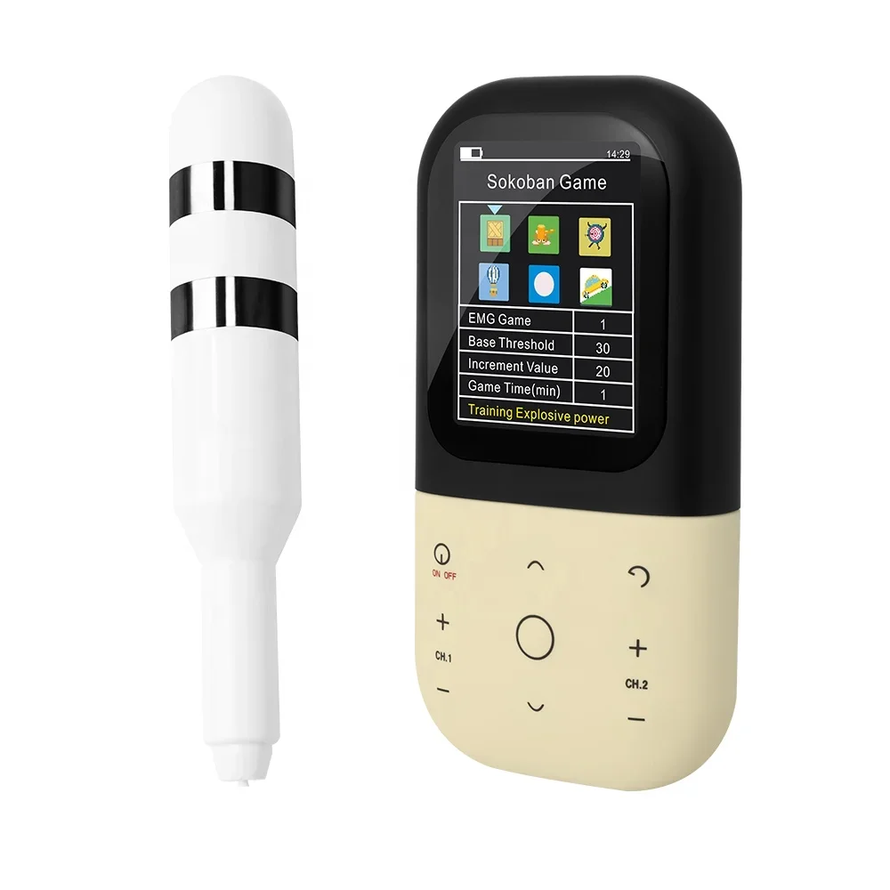 NEW For KM531 2-Channel Biofeedback Pelvic Floor Muscle Exercise Vaginal Stimulator Steel LED for Urinary Physical Therapy Abs