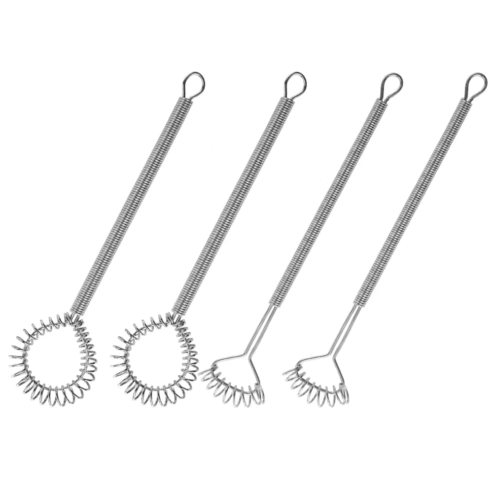 

4Pcs Spring Whisks Manual Egg Beaters Kitchen Cocktail Mixing Tools Ergonomic Handheld Wire Whisk Stainless Steel Easy Whisk