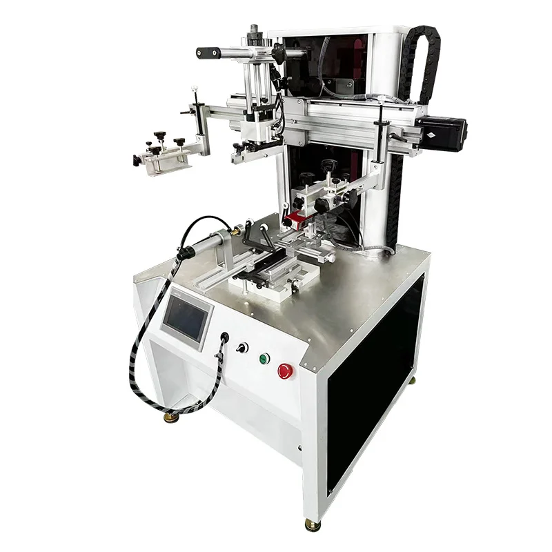 Semi Automatic Servo Screen Printing Machine with Cursor Positioning Bottle Screen Printer for Multi Color Printing