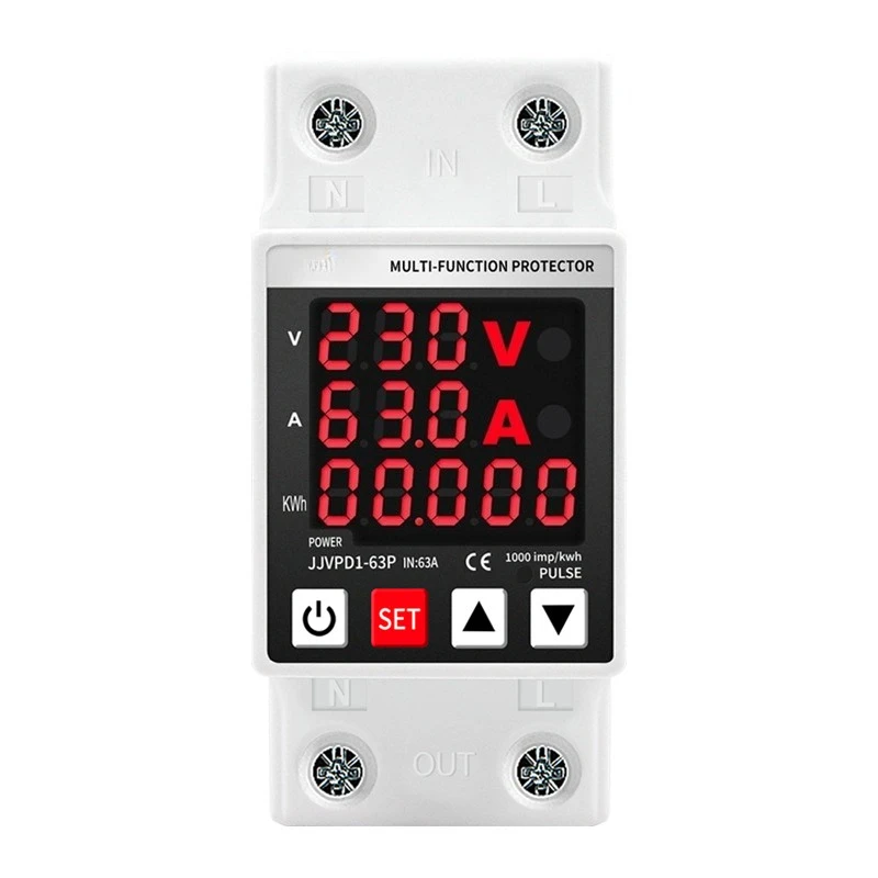 Household watt-hour meter electric power adjustable over-voltage limit viewership of protector Delay protection contactor Smart