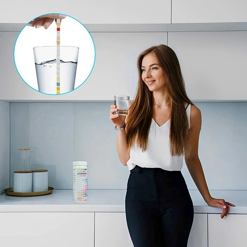 16 in 1 Premium Drinking Water Test Kit,for Drink Water,100 Strips Accurate Water Test Strips Water,for Hardness PH Lead-DTB1