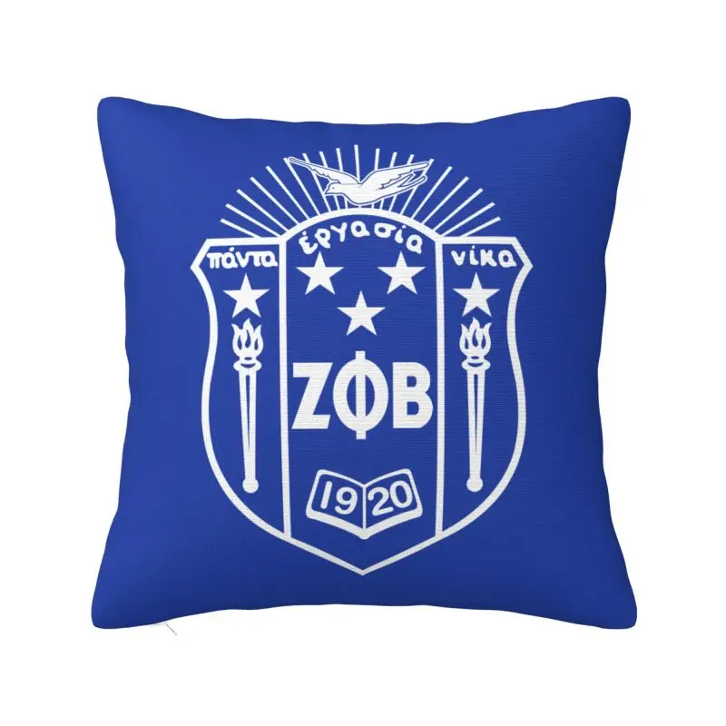 Zeta Phi Beta Cushion Cover 35x35 cm Polyester Velvet Throw Pillow Case For Sofa Chair Home Decor Pillowslip